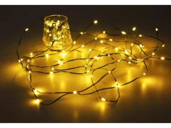 Globo LED-Lichterkette Gabri Dunkelgrün 100-flammig 12,9 m