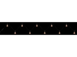 Globo LED-Lichterkette Kunststoff 12 cm Schwarz Matt