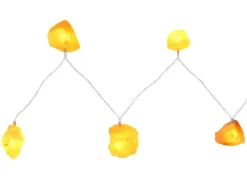 Globo LED-Lichterkette Salzkristalle 10 LEDs Kunststoff 165 cm Gold