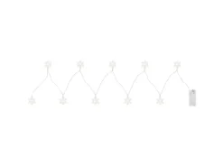 Globo LED-Lichterkette Schneeflocken 10 LEDs Kunststoff 165 cm Weiß