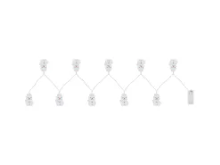 Globo LED-Lichterkette Schneemänner 10 LEDs Kunststoff 165 cm Weiß