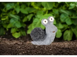 Globo LED-Solaraußenleuchte Schnecke Kunststoff Grau