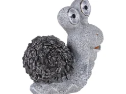 Globo LED-Solaraußenleuchte Schnecke Kunststoff Grau