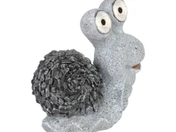 Globo LED-Solaraußenleuchte Schnecke Kunststoff Grau