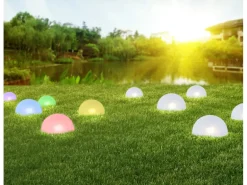 Globo LED-Solaraußenleuchte 5 Halbkugeln mit Erdspieß und RGB-Kette