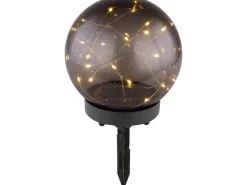 Globo LED-Solaraußenleuchte Kugel Ø 15 cm mit Lichterkette 20-flammig