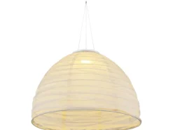 Globo LED-Solarhängeleuchte Leinen Weiß Ø 40 cm H: 30 cm