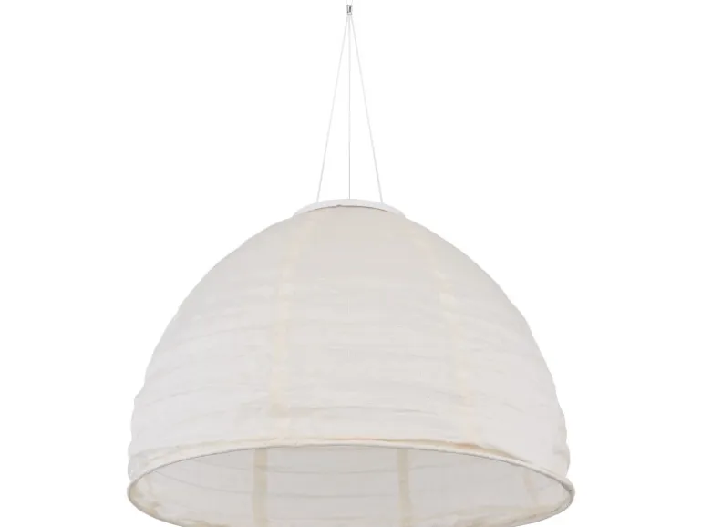 Globo LED-Solarhängeleuchte Leinen Weiß Ø 40 cm H: 30 cm