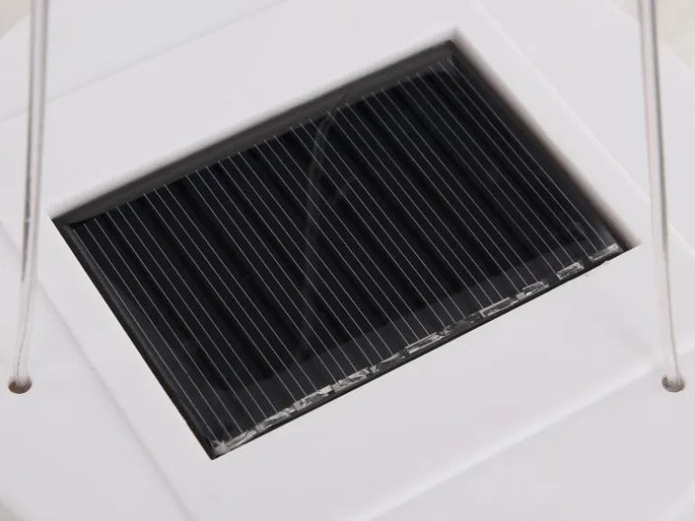 Globo LED-Solarhängeleuchte Leinen Weiß Ø 40 cm H: 30 cm