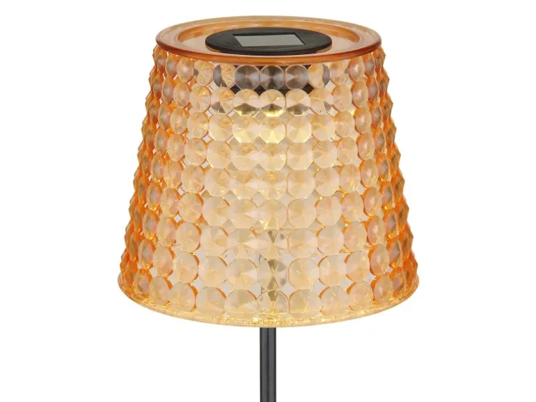 Globo LED-Solarleuchten-Set Ø 12,5 cm x 60 cm Amber 2 Stück