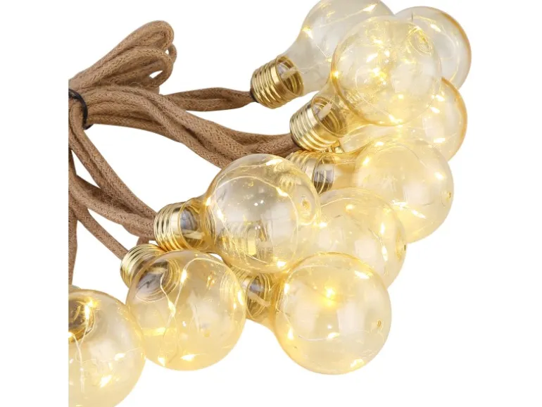 Globo LED-Solarlichterkette Kunststoff Amber