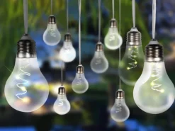 Globo LED-Solarlichterkette Kunststoff Silber-Grau