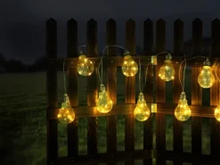 Globo LED-Solarlichterkette Kunststoff Silber-Grau