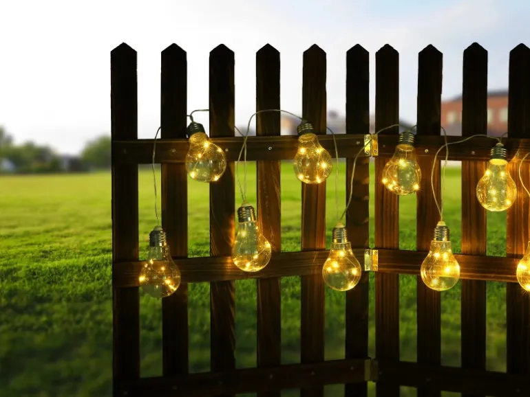 Globo LED-Solarlichterkette Kunststoff Silber-Grau