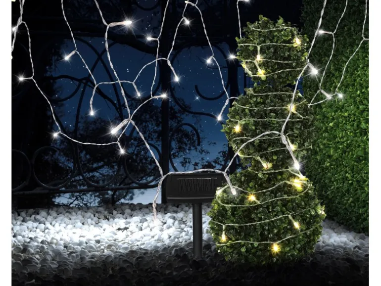 Globo LED-Solarlichterkette 120 LEDs Transparent 20 m