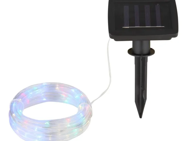 Globo Solar LED-Lichterkette Schwarz 50x LED 490 cm lang