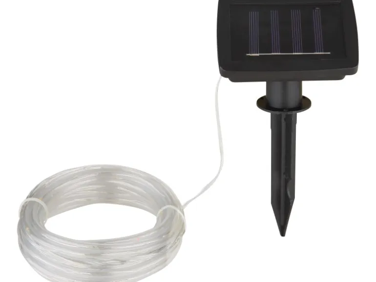 Globo Solar LED-Lichterkette Schwarz 50x LED 490 cm lang