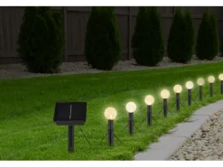 Globo Solarleuchte Kunststoff 15 cm Schwarz Matt