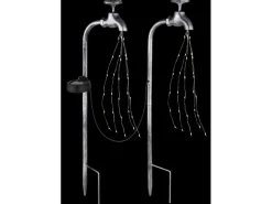 Globo Solarleuchte Metall 2er Set Silber