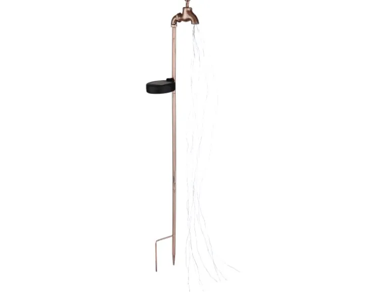 Globo Solarleuchte Metall 80 cm Gold