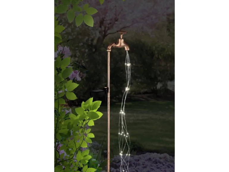 Globo Solarleuchte Metall 80 cm Gold