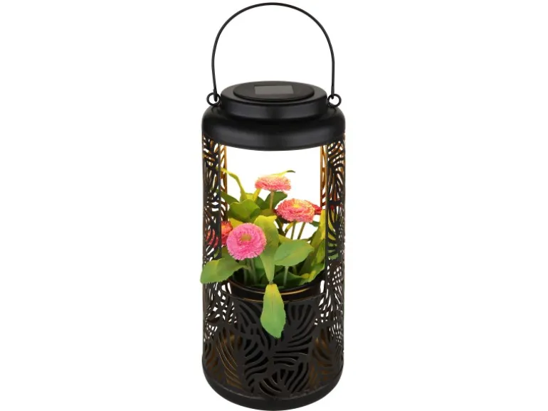 Globo Solarleuchte Metall 41 cm Schwarz Matt