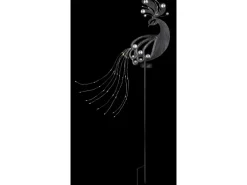 Globo Solarleuchte Metall 88 cm Silbergrau Antik