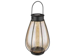 Globo Solarleuchte Metall 30 cm Schwarz Matt