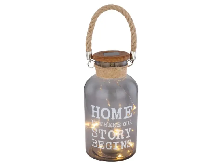 Globo Solarleuchte zum Hängen oder Stellen 10-flammig 20 cm