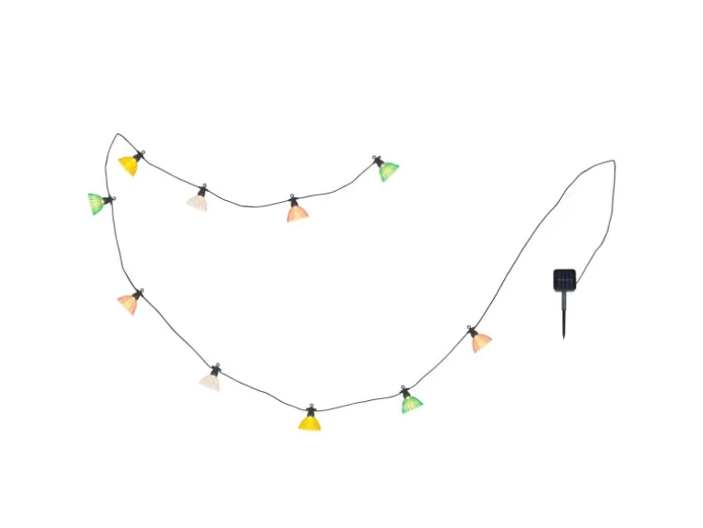 Globo Solar-Lichterkette Kunststoff 10 cm Schwarz Matt