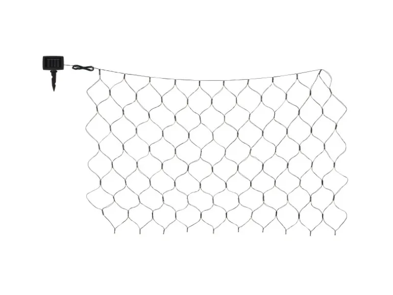 Globo Solar-Lichterkette Kunststoff 1,1 m Schwarz Matt