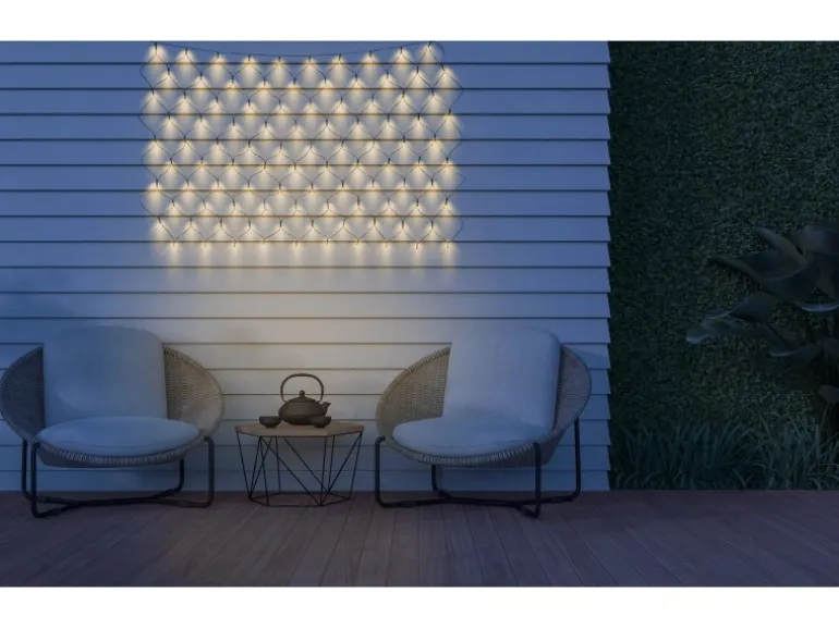 Globo Solar-Lichterkette Kunststoff 1,1 m Schwarz Matt