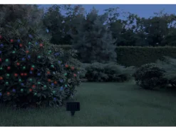 Globo Solar-Lichterkette Kunststoff 2,4 cm Schwarz Matt