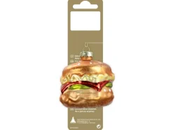 Hamburger zum Hängen aus Glas 6,5 cm Bunt