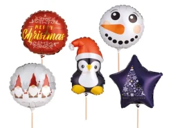 Happy People Mini Folienballon Weihnachten 5-fach Sortiert Mehrfarbig