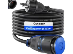 hb-digital 25m Strom Verlängerungskabel für Außenbereich H07RN-F IP44 Sicherheitsverschluß