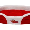 Heim Haustierbett mit weihnachtlichem Motiv Gr. M 62 x 45 x 13 cm Rot