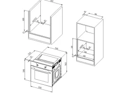 Held Möbel Küchenzeile Mailand 330 cm Grau Hochglanz-Grau Matt mit E-Geräten