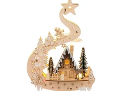 HGD Fensterlicht Winterwald mit LED-Beleuchtung ca. 21 x 7 x 30 cm