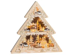 HGD LED-Lichterspitze Winterdorf 44,5 cm x 7 cm x 44 cm