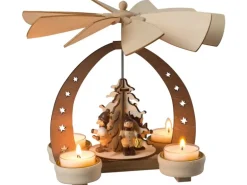 HGD Tischpyramide Winterkinder ca. 16 x 12 x 19 cm