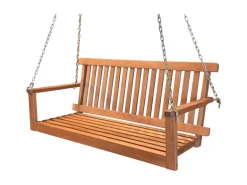 Hänge- und Gartenbank Columbia 2-Sitzer Eukalyptus Braun 56 x 130 x 63 cm