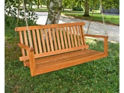 Hänge- und Gartenbank Columbia 2-Sitzer Eukalyptus Braun 56 x 130 x 63 cm