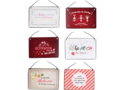 Hängeschild mit Glühwein-Sprüchen 6-fach Sortiert 7 cm x 10 cm