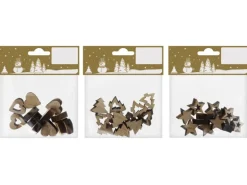 Holz Streudeko 13 Streuteile 3 Arten 1 cm Natur