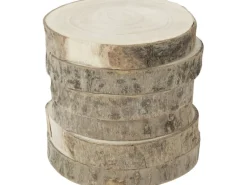 Holzplatte Natura Ø 10 cm x 9,4 cm 6 Stück