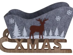 Holzschlitten Xmas mit Rentier