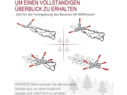 HOMCOM 180 cm Weihnachtsbaum Künstlich mit 4030 Astspitzen
