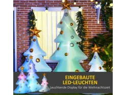 HOMCOM Aufblasbare Weihnachtsdekoration mit LED-Licht 3er-Set