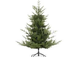 HOMCOM Breiter Weihnachtsbaum Kunststoff Metall 100 x 150H cm